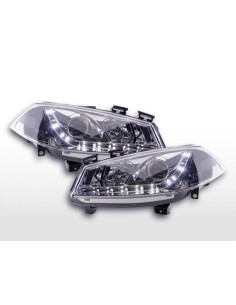 Faro Daylight LED DRL look Ford Fiesta tipo MK6 03-07 cromato