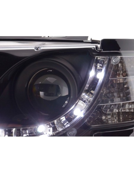 Faro Daylight LED DRL look VW Polo tipo 6N 94-99 nero