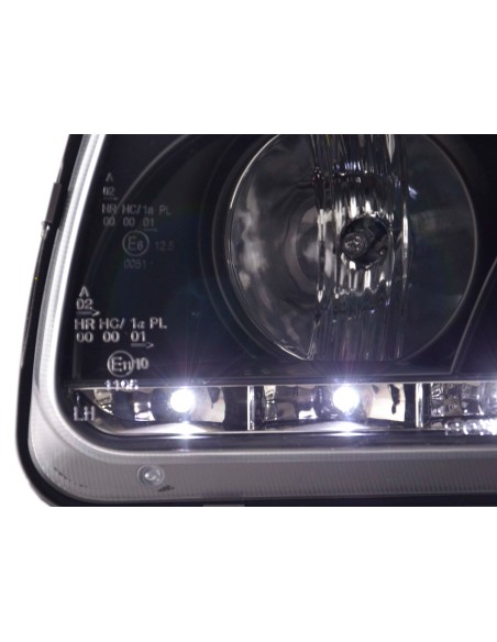 Faro Daylight LED DRL look VW Polo tipo 6N 94-99 nero