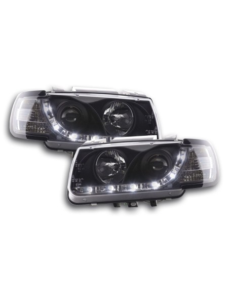 Faro Daylight LED DRL look VW Polo tipo 6N 94-99 nero