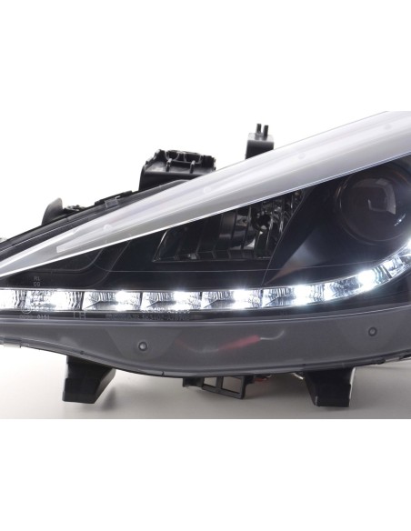 Faro diurno Luci di marcia diurna a LED Peugeot 207 06- nero