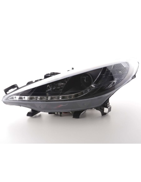Faro diurno Luci di marcia diurna a LED Peugeot 207 06- nero