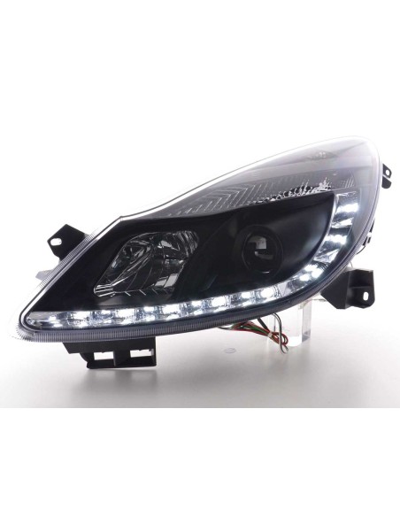 Faro diurno Luci di marcia diurna a LED Opel Corsa D 06- nero