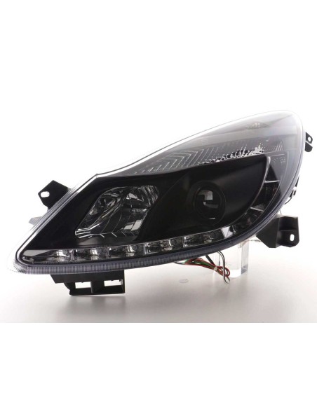Faro diurno Luci di marcia diurna a LED Opel Corsa D 06- nero