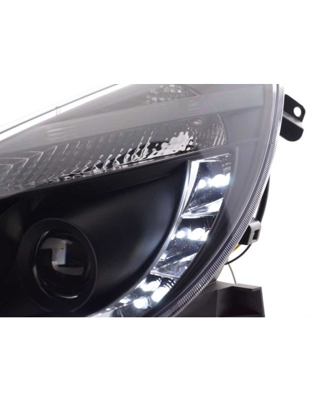 Faro diurno Luci di marcia diurna a LED Opel Corsa D 06- nero
