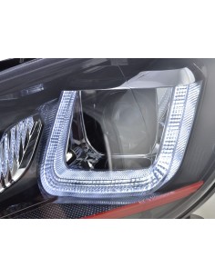 Faro diurno Luci di marcia diurna a LED VW Golf 6 08-12 aspetto GTI nero 2