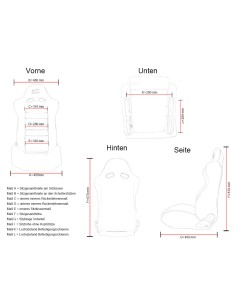 FK Oldtimersitze Sedili avvolgenti per auto in stile retrò nero / bianco 2