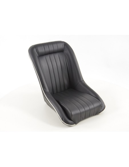FK Oldtimersitze Sedili avvolgenti per auto in stile retrò nero / bianco