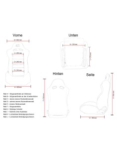 FK Oldtimersitze Sedili avvolgenti per auto in stile retrò nero / bianco 2
