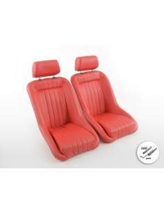 FK Oldtimersitze Sedili avvolgenti per auto in stile retrò rosso 2