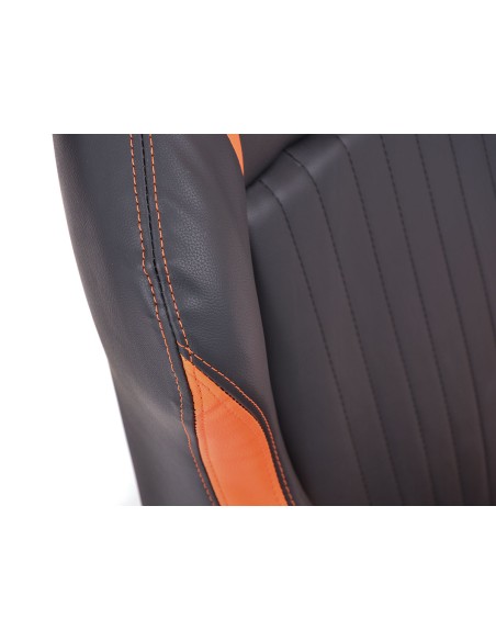 FK sedili sportivi set di sedili semiguscio per auto in finta pelle Frankfurt nera / arancione