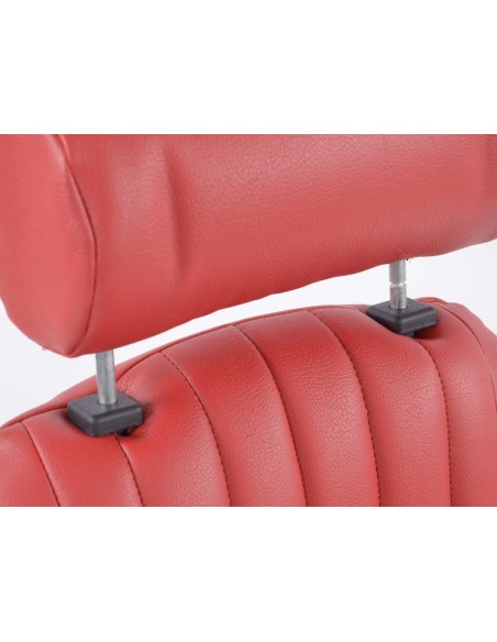 FK Oldtimersitze Sedili avvolgenti per auto Set Classic 2 in finta pelle rossa con poggiatesta