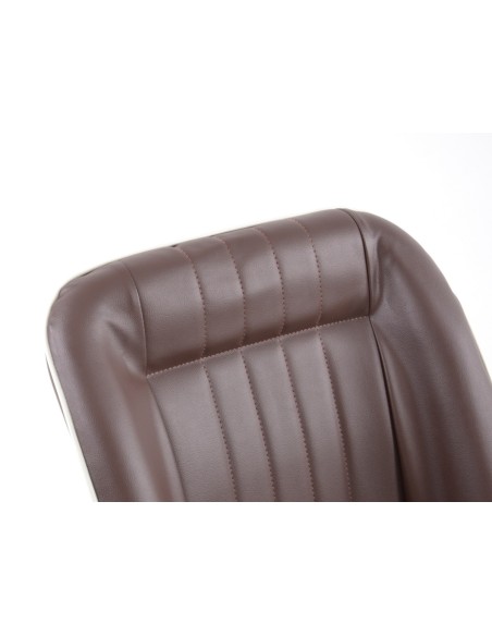 FK Oldtimersitze Sedili avvolgenti per auto in stile retrò, marrone scuro / bianco