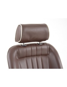 FK Oldtimersitze Sedili avvolgenti per auto in stile retrò, marrone scuro / bianco 2