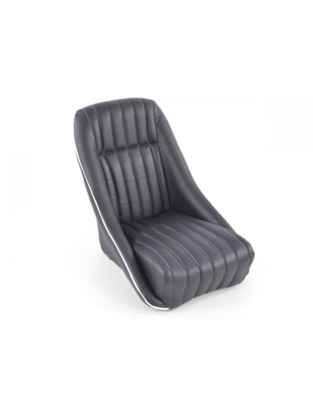 FK Oldtimersitze Sedili avvolgenti per auto Set Montgomery in un look retrò nero / bianco