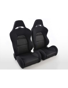 Sedili sportivi FK sedili semi avvolgenti Set Edition 3 tessuto nero