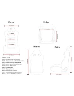 Sedili sportivi FK sedili semi avvolgenti Set Edition 3 tessuto nero 2