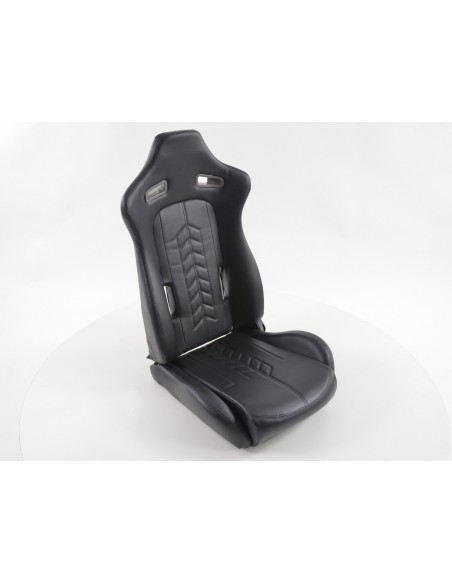FK sedili sportivi set di sedili semiguscio per auto in pelle sintetica nera con riscaldamento sedile