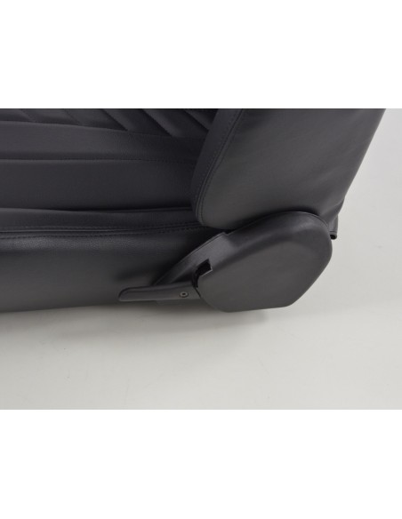 FK sedili sportivi set di sedili semiguscio per auto in pelle sintetica nera con riscaldamento sedile