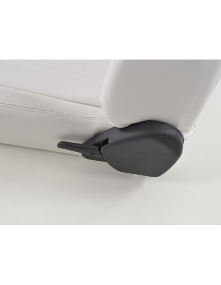 FK sedili sportivi set di sedili semigusci per auto in pelle sintetica bianca