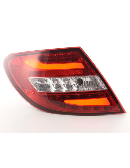 Set luci posteriori a LED Mercedes Classe C tipo W204 07-11 rosso / trasparente