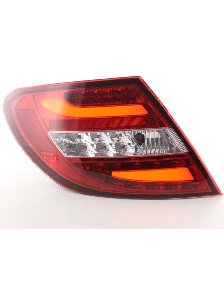Set luci posteriori a LED Mercedes Classe C tipo W204 07-11 rosso / trasparente