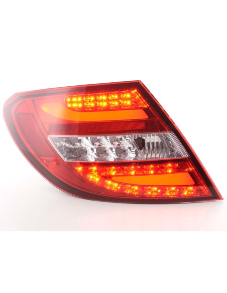 Set luci posteriori a LED Mercedes Classe C tipo W204 07-11 rosso / trasparente