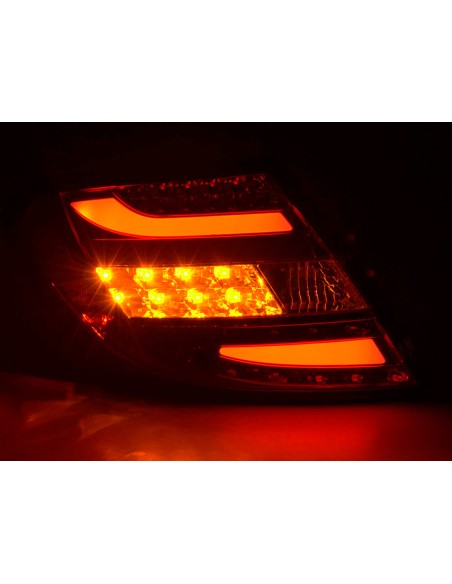 Set luci posteriori a LED Mercedes Classe C tipo W204 07-11 rosso / trasparente