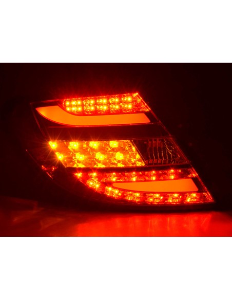Set luci posteriori a LED Mercedes Classe C tipo W204 07-11 rosso / trasparente