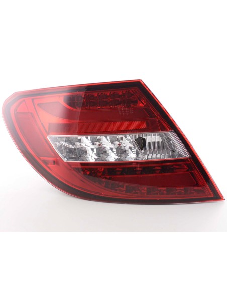 Set luci posteriori a LED Mercedes Classe C tipo W204 07-11 rosso / trasparente