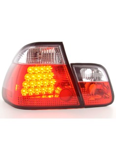 Set di luci posteriori a LED BMW Serie 3 berlina tipo E46 98-01 trasparente / rosso