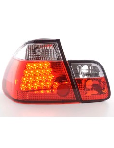 Set di luci posteriori a LED BMW Serie 3 berlina tipo E46 01-05 trasparente / rosso 2