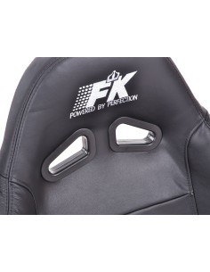 Sedili sportivi FK Sedili semigusci automatici Set Speed in vera pelle in nero stile motorsport 2