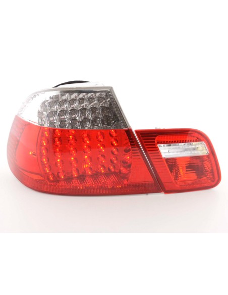 Fanali posteriori a LED set BMW Serie 3 Coupe tipo E46 99-03 trasparente / rosso