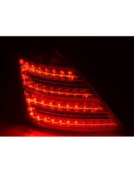 Set di luci posteriori a LED Mercedes Classe S 221 05-09 rosso / trasparente