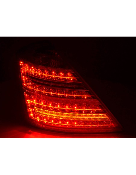 Set di luci posteriori a LED Mercedes Classe S 221 05-09 rosso / trasparente
