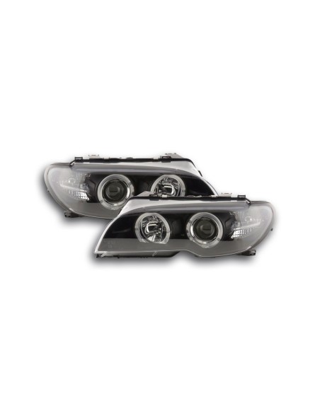 Set faro BMW Serie 3 E46 Coupe / Cabrio 03-05 nero