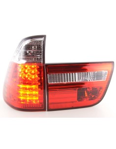 Set di luci posteriori a LED BMW X5 tipo E53 98-02 trasparente / rosso 2