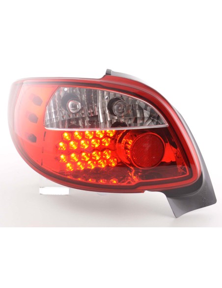 Fanali posteriori LED Peugeot 206 CC Cabrio 98-05 trasparente / rosso