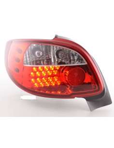 Fanali posteriori LED Peugeot 206 CC Cabrio 98-05 trasparente / rosso 2