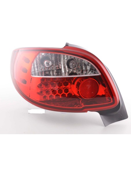 Fanali posteriori LED Peugeot 206 CC Cabrio 98-05 trasparente / rosso
