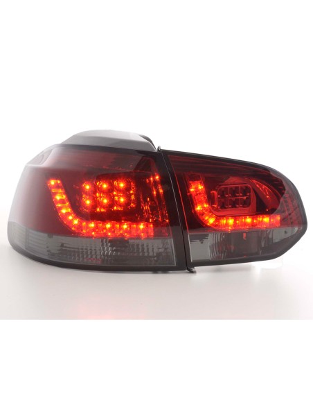Fanali posteriori a LED set VW Golf 6 tipo 1K 2008-2012 rosso / nero