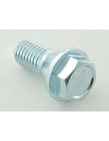 Bullone ruota singola, lunghezza albero 26 mm, collare conico, testa corta, argento M12x1,75