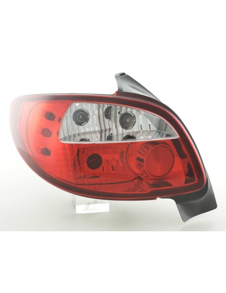 Fanali posteriori Peugeot 206 tipo 2 *** 98-05 trasparente / rosso