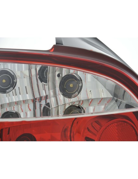 Fanali posteriori Peugeot 206 tipo 2 *** 98-05 trasparente / rosso