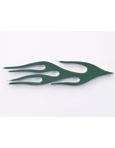 Adesivo cromato 3D Car Logo motivo Fiamma 115x45 mm cromato 2