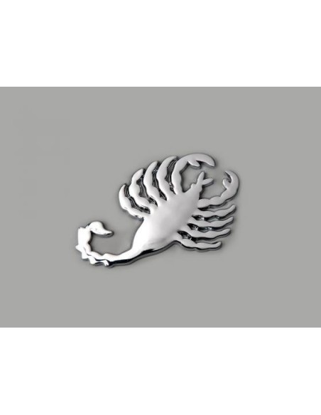 Adesivo cromato per auto 3D adesivo per auto 3D motivo Scorpione 75x45 mm cromato