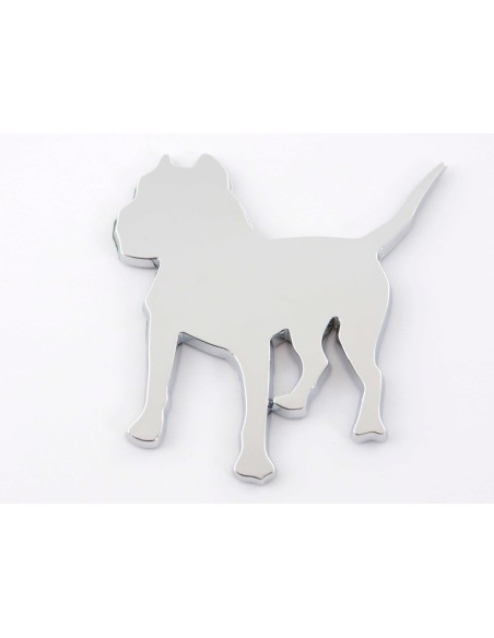 Adesivo cromato 3D Car Logo motivo Pbull 85x85 mm cromato