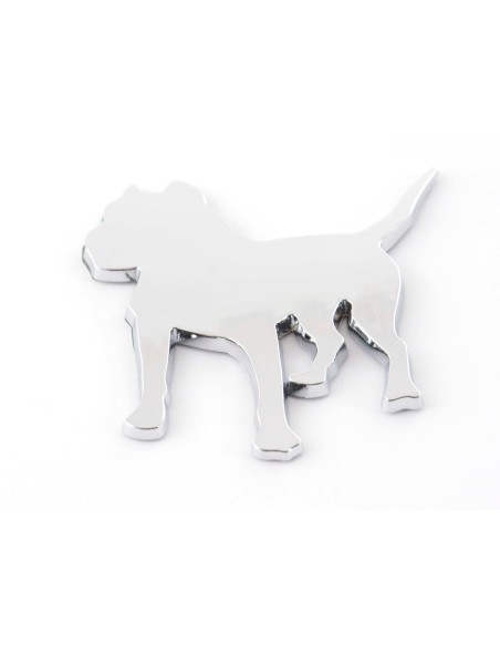Adesivo cromato 3D Car Logo motivo Pbull 85x85 mm cromato