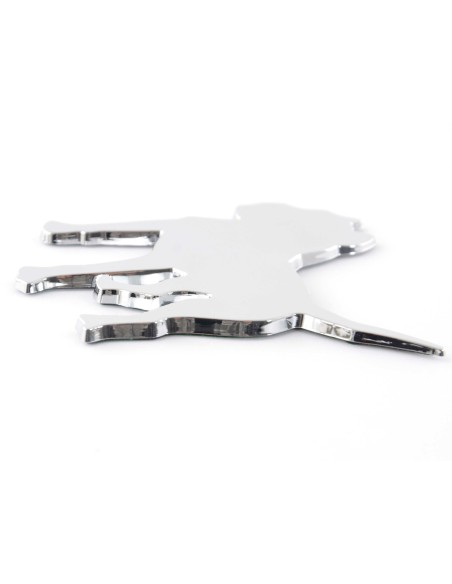 Adesivo cromato 3D Car Logo motivo Pbull 85x85 mm cromato